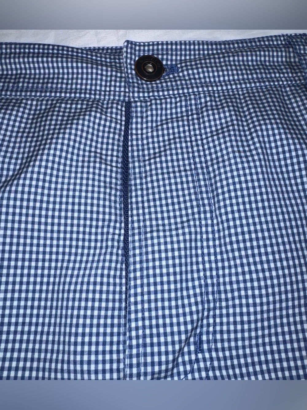 Lululemon Athetica Shorts Mens 38 Blue Gingham Check Golf Casual Stretch - Picture 3 of 9